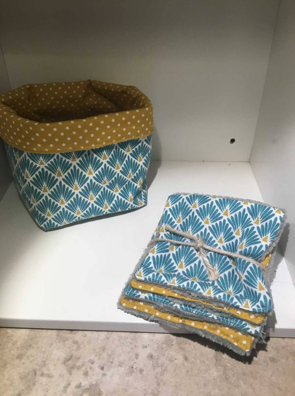 lingettes lavables et panières