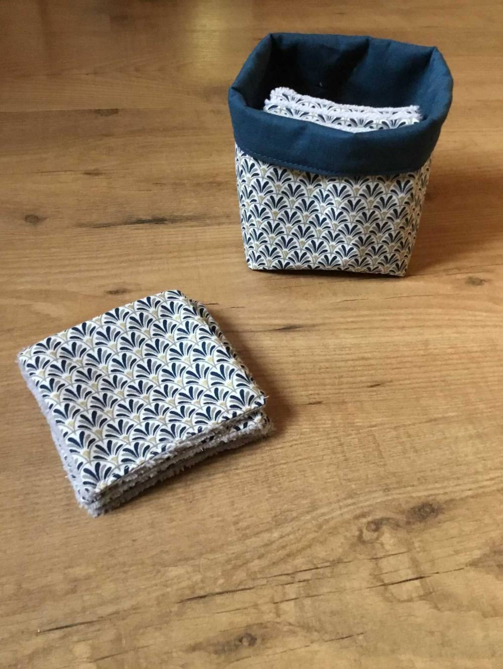 lingettes lavables et panières